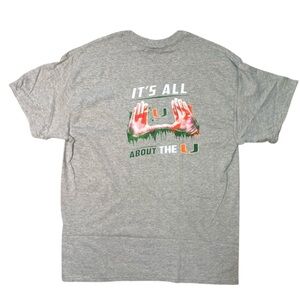 Miami hurricanes Gray Men's graphic T-Shirt